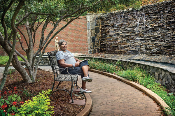 Photo of Patient Relaxing in Garden